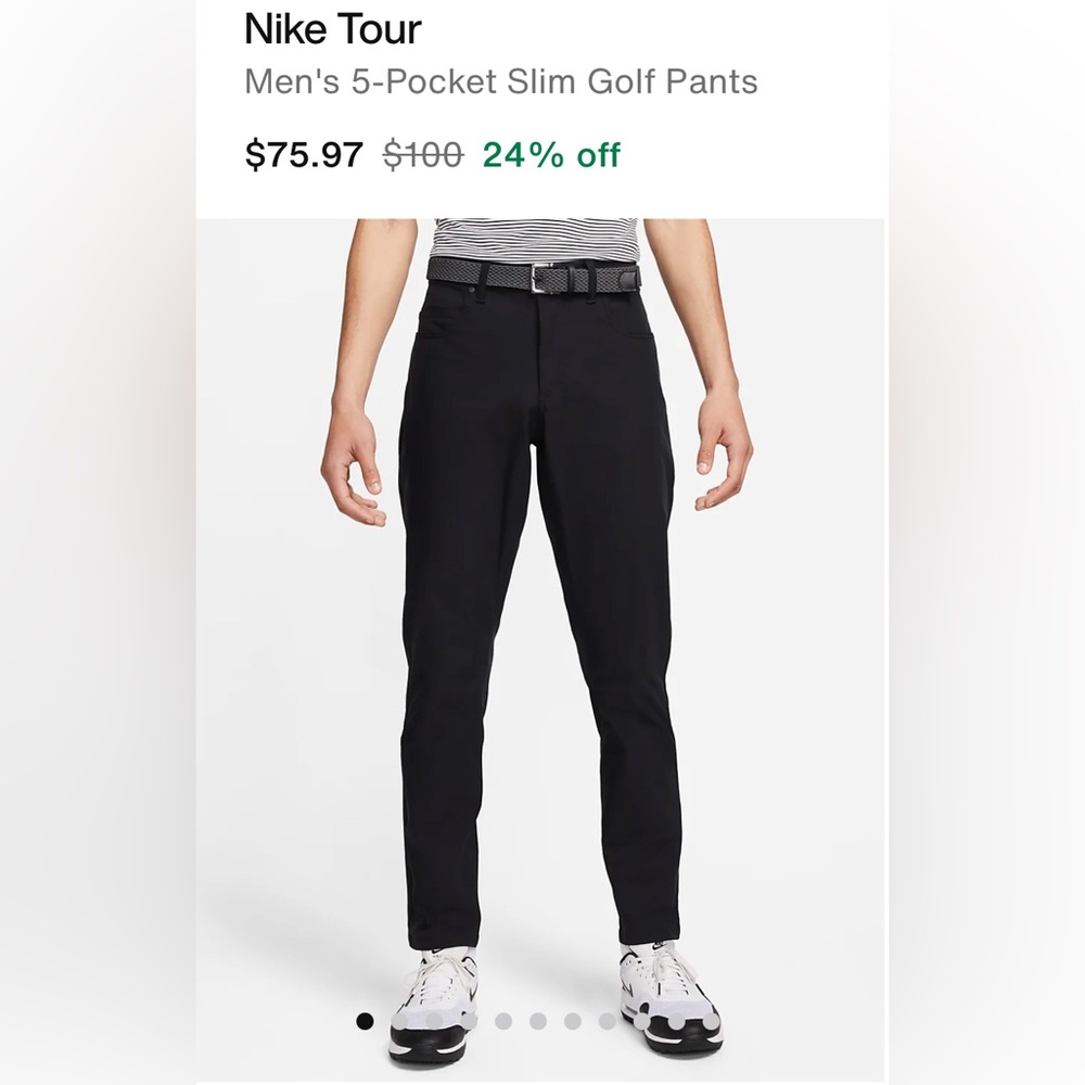 Nike Golf standard fit Men’s Pants Like New 36x32, comfort and performance